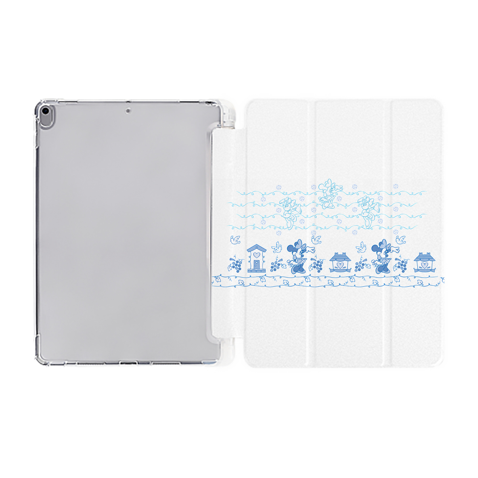 （画像用） ミッキーマウス Mickey Mouse IPad ケース ペン収納付き 三つ折りスタンド PUレザー×シリコン 対応機種9.5/10.5/10.9インチ